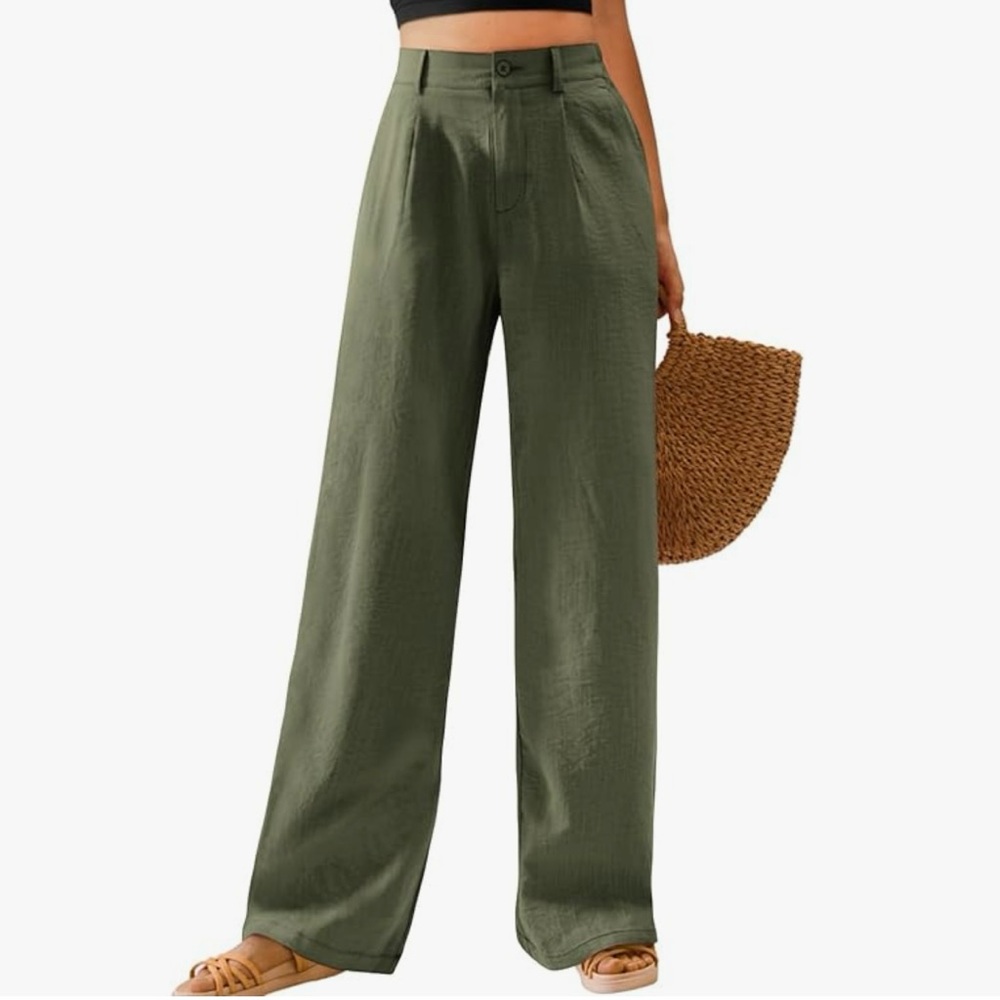 Feiersi Womens Wide Leg Pants High Waisted Straight Long Trousers Pants